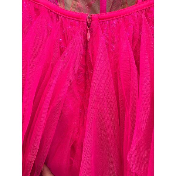 For Love & Lemons Bustier Mini Dress Pink Size Large a1000 - Picture 9 of 14